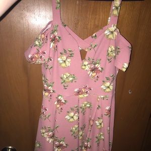 Pink floral dress
